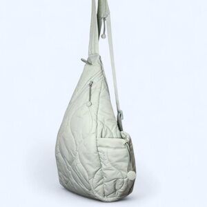 Vera Bradley Quilted Sling Bag in Pale Mint Green